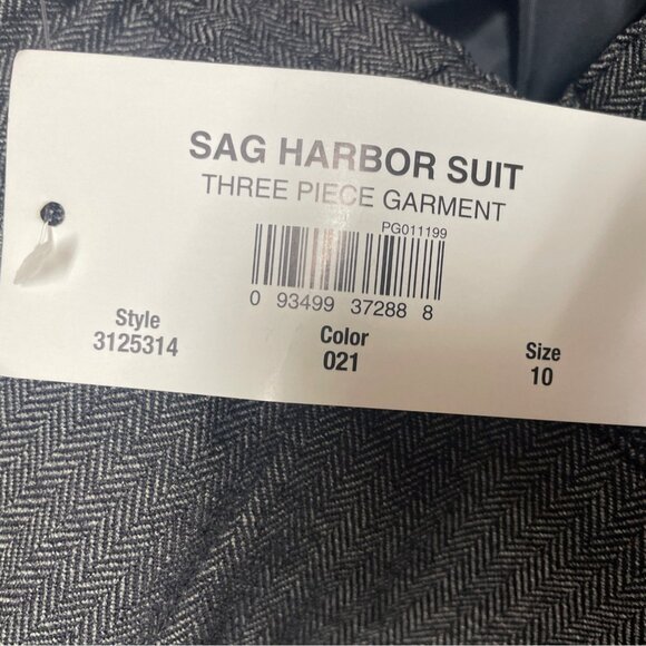 Sag Harbor Suit Ladies Grey Jacket & Skirt Set Formal Office Wear Sz 10 - New - Picture 13 of 15